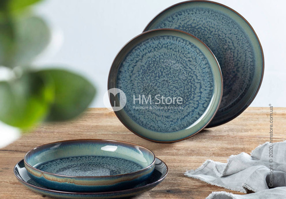 Тарелка столовая мелкая Villeroy & Boch коллекция Crafted Breeze 26 см, Gray-Blue
