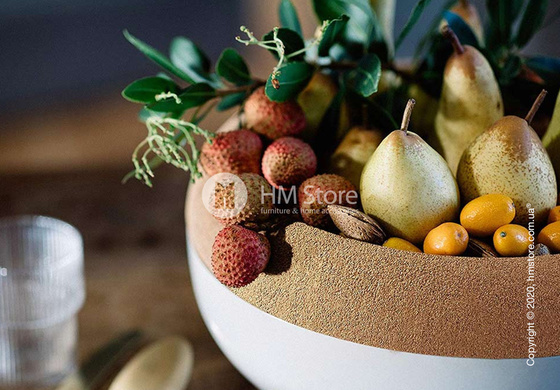 Емкость для хранения овощей и фруктов с крышкой Emile Henry 35,5 х 16 см, Blanc Craie