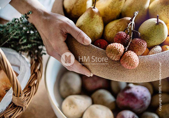 Емкость для хранения овощей и фруктов с крышкой Emile Henry 35,5 х 16 см, Blanc Craie