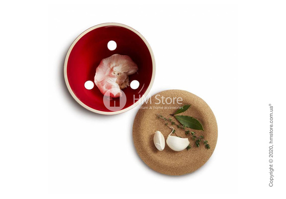 Емкость для хранения чеснока Emile Henry 14,6 х 13,4 см, Burgundy