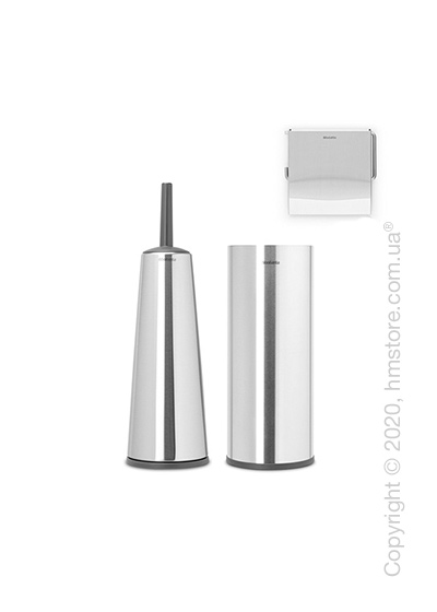 Набор аксессуаров для ванной комнаты Brabantia ReNew, 3 предмета, Matt Steel