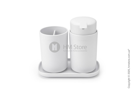 Набор принадлежностей для ванной комнаты Brabantia ReNew, 3 предмета, White