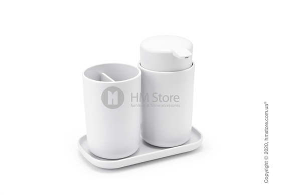 Набор принадлежностей для ванной комнаты Brabantia ReNew, 3 предмета, White