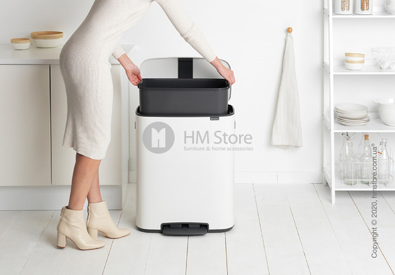 Ведро для мусора Brabantia Bo Pedal Bin 60 л, White