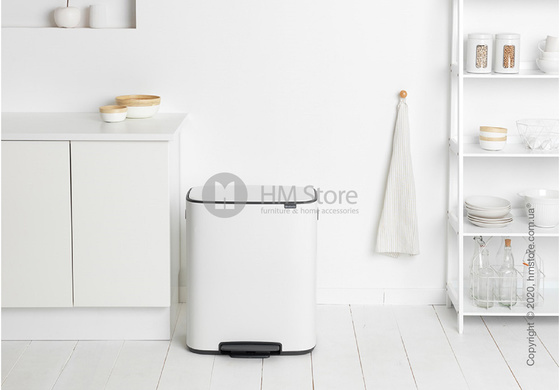 Ведро для мусора Brabantia Bo Pedal Bin 60 л, White