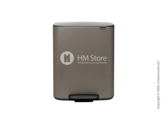 Ведро для мусора Brabantia Bo Pedal Bin 60 л, Platinum