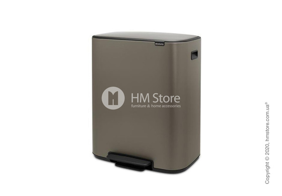 Ведро для мусора Brabantia Bo Pedal Bin 60 л, Platinum