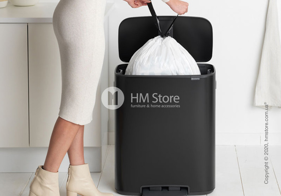Ведро для мусора Brabantia Bo Pedal Bin 60 л, Matt Black