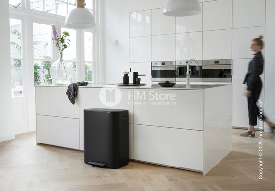 Ведро для мусора Brabantia Bo Pedal Bin 60 л, Matt Black