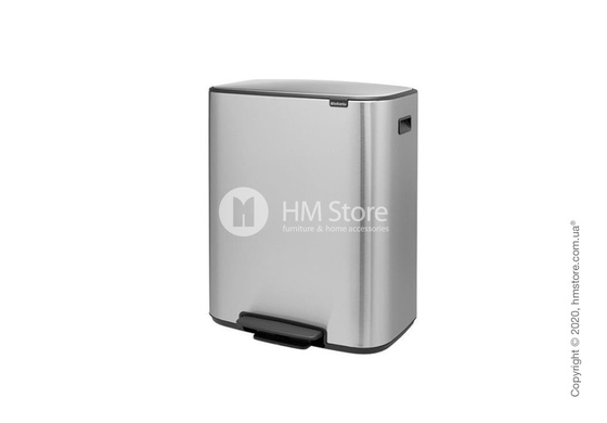 Ведро для мусора Brabantia Bo Pedal Bin 60 л, Matt Steel Fingerprint Proof