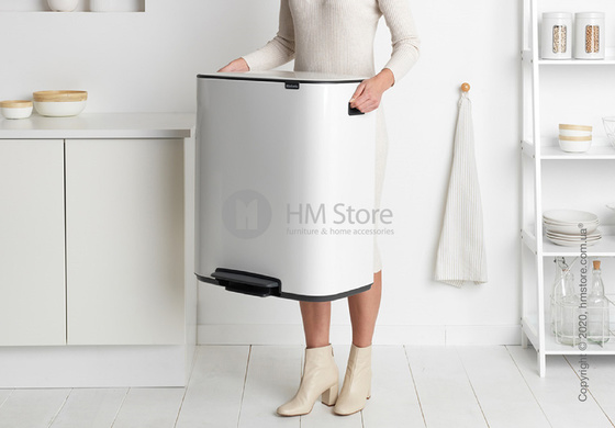 Ведро для мусора Brabantia Bo Pedal Bin 2 x 30 л, White