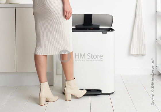 Ведро для мусора Brabantia Bo Pedal Bin 2 x 30 л, White