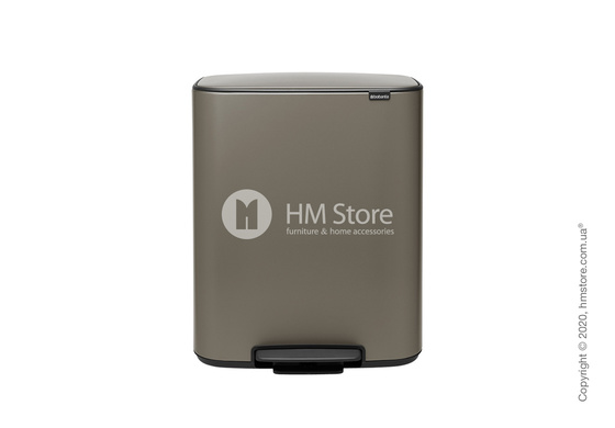 Ведро для мусора Brabantia Bo Pedal Bin 2 x 30 л, Platinum