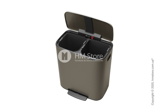 Ведро для мусора Brabantia Bo Pedal Bin 2 x 30 л, Platinum