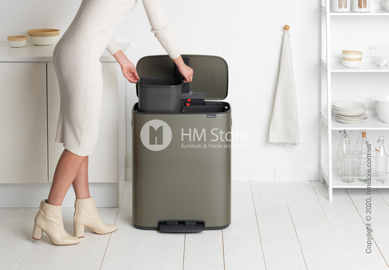 Ведро для мусора Brabantia Bo Pedal Bin 2 x 30 л, Platinum