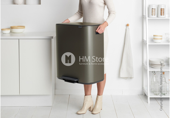 Ведро для мусора Brabantia Bo Pedal Bin 2 x 30 л, Platinum