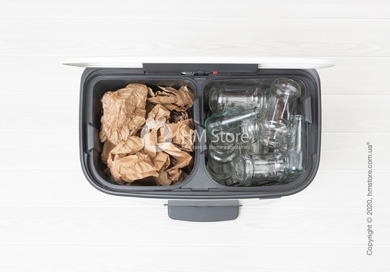 Ведро для мусора Brabantia Bo Pedal Bin 2 x 30 л, Platinum