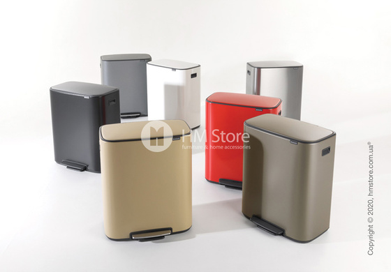 Ведро для мусора Brabantia Bo Pedal Bin 2 x 30 л, Platinum Ведро для мусора Brabantia Bo Pedal Bin 2 x 30 л, Platinum