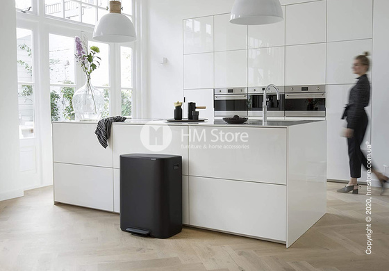Ведро для мусора Brabantia Bo Pedal Bin 2 x 30 л, Matt Black