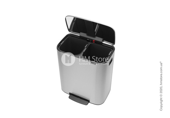 Ведро для мусора Brabantia Bo Pedal Bin 2 x 30 л, Matt Steel Fingerprint Proof