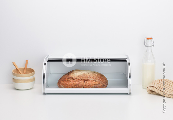 Хлебница Brabantia Roll Top Bread Bin, White and Black