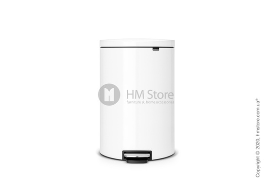 Ведро для мусора Brabantia Pedal Bin Flatback+ 40 л, White