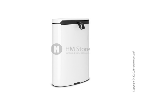 Ведро для мусора Brabantia Pedal Bin Flatback+ 40 л, White