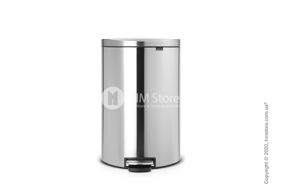 Ведро для мусора Brabantia Pedal Bin Flatback+ 40 л, Matt Steel Fingerprint Proof