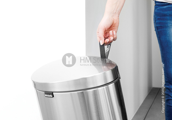 Ведро для мусора Brabantia Pedal Bin Flatback+ 40 л, Matt Steel Fingerprint Proof