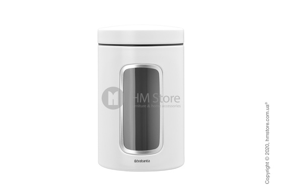 Емкость для хранения сыпучих продуктов Brabantia Window Canister 1,4 л, White