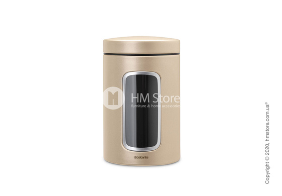 Емкость для хранения сыпучих продуктов Brabantia Window Canister 1,4 л, Champagne