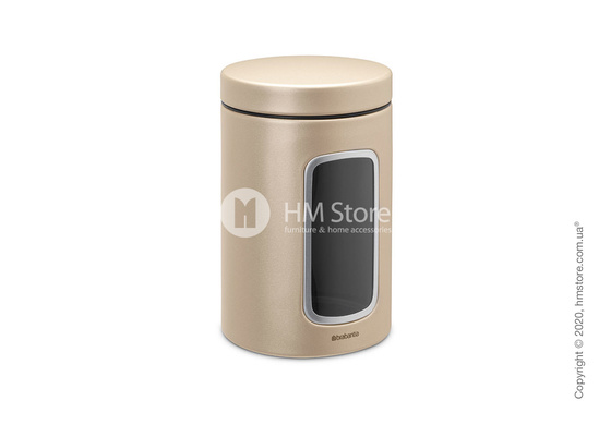 Емкость для хранения сыпучих продуктов Brabantia Window Canister 1,4 л, Champagne