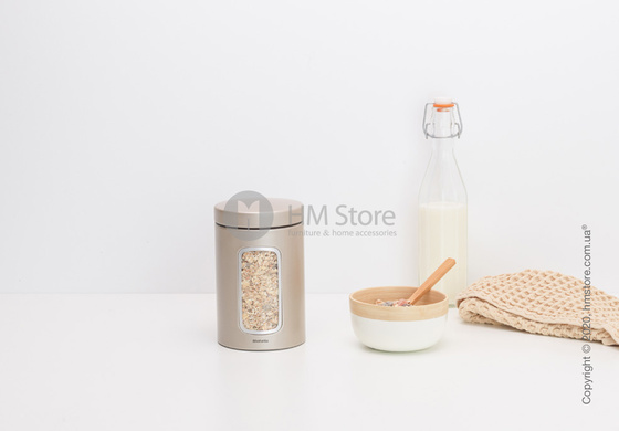 Емкость для хранения сыпучих продуктов Brabantia Window Canister 1,4 л, Champagne Емкость для хранения сыпучих продуктов Brabantia Window Canister 1,4 л, Champagne