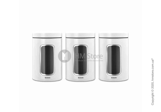 Набор емкостей для хранения сыпучих продуктов Brabantia Window Canister 1,4 л, White