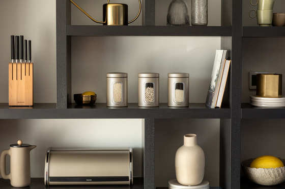 Набор емкостей для хранения сыпучих продуктов Brabantia Window Canister 1,4 л, Champagne