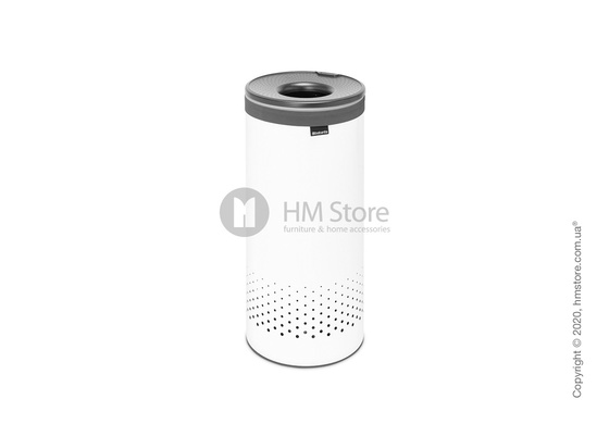 Бак для белья Brabantia Laundry Bin 35 л, Plastic Lid, White and Cool Grey
