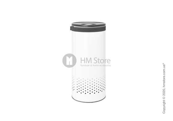 Бак для белья Brabantia Laundry Bin 35 л, Plastic Lid, White and Cool Grey