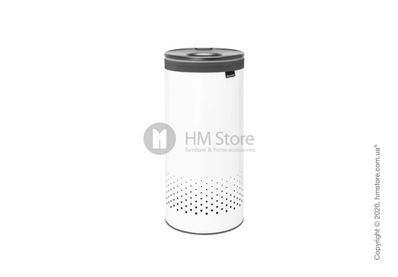 Бак для белья Brabantia Laundry Bin 35 л, Plastic Lid, White and Cool Grey