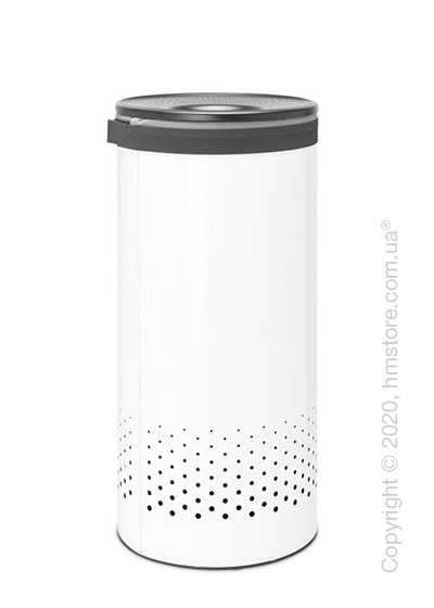 Бак для белья Brabantia Laundry Bin 35 л, Plastic Lid, White and Cool Grey