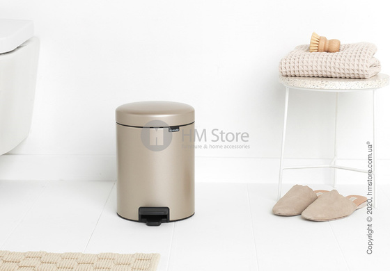 Ведро для мусора Brabantia Pedal Bin NewIcon 5 л, Champagne