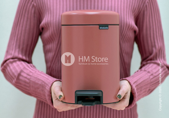 Ведро для мусора Brabantia Pedal Bin NewIcon 5 л, Terracotta Pink