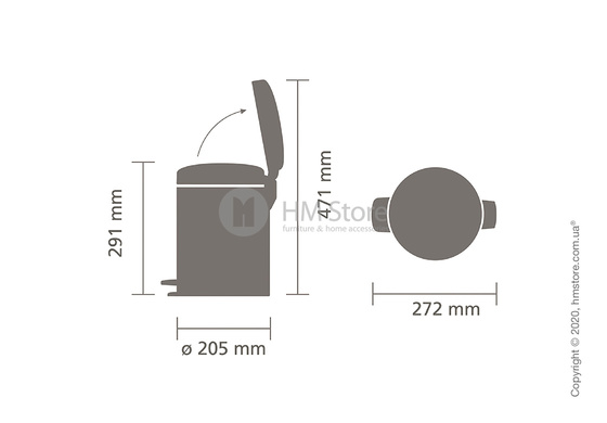 Ведро для мусора Brabantia Pedal Bin NewIcon 5 л, Terracotta Pink Ведро для мусора Brabantia Pedal Bin NewIcon 5 л, Terracotta Pink