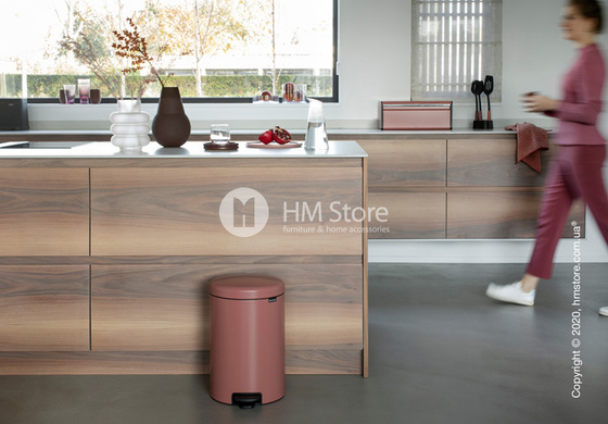 Ведро для мусора Brabantia Pedal Bin NewIcon 20 л, Terracotta Pink