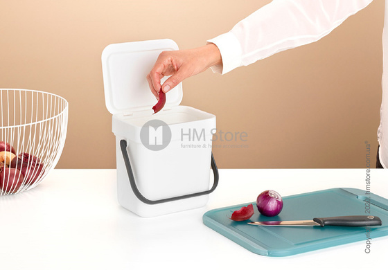 Контейнер для мусора Brabantia Sort & Go, 3 л, White