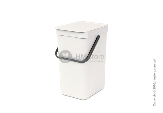 Контейнер для мусора Brabantia Sort & Go, 12 л, White