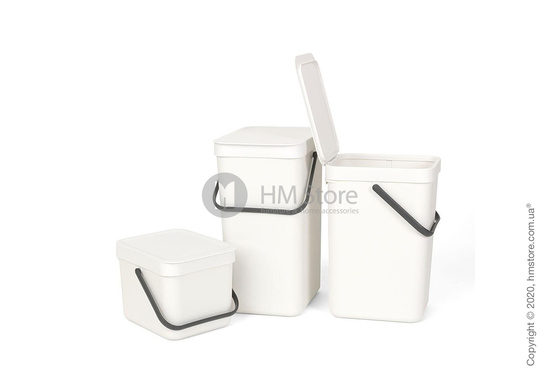 Контейнер для мусора Brabantia Sort & Go, 12 л, White
