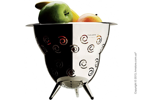 Фруктовница Bugatti Ricciolo Pasta Colander, Хром