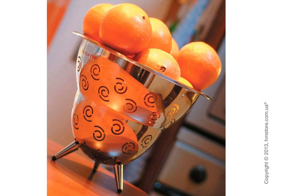 Фруктовница Bugatti Ricciolo Pasta Colander, Хром