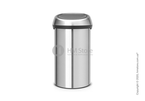 Ведро для мусора Brabantia Touch Bin New 60 л, Matt Steel Fingerprint Proof