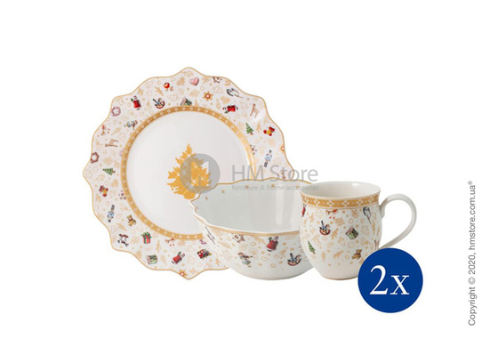 Набор посуды Villeroy & Boch коллекция Toy's Delight Anniversary Edition на 2 персоны, 6 предметов
